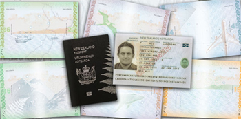 A New Zealand passport. 