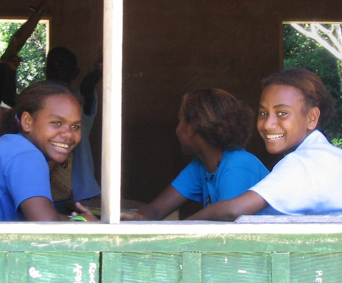 Solomon Islands school girls..