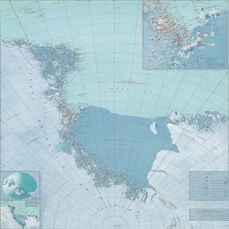 Topographic Map 135 - Ross Sea. 