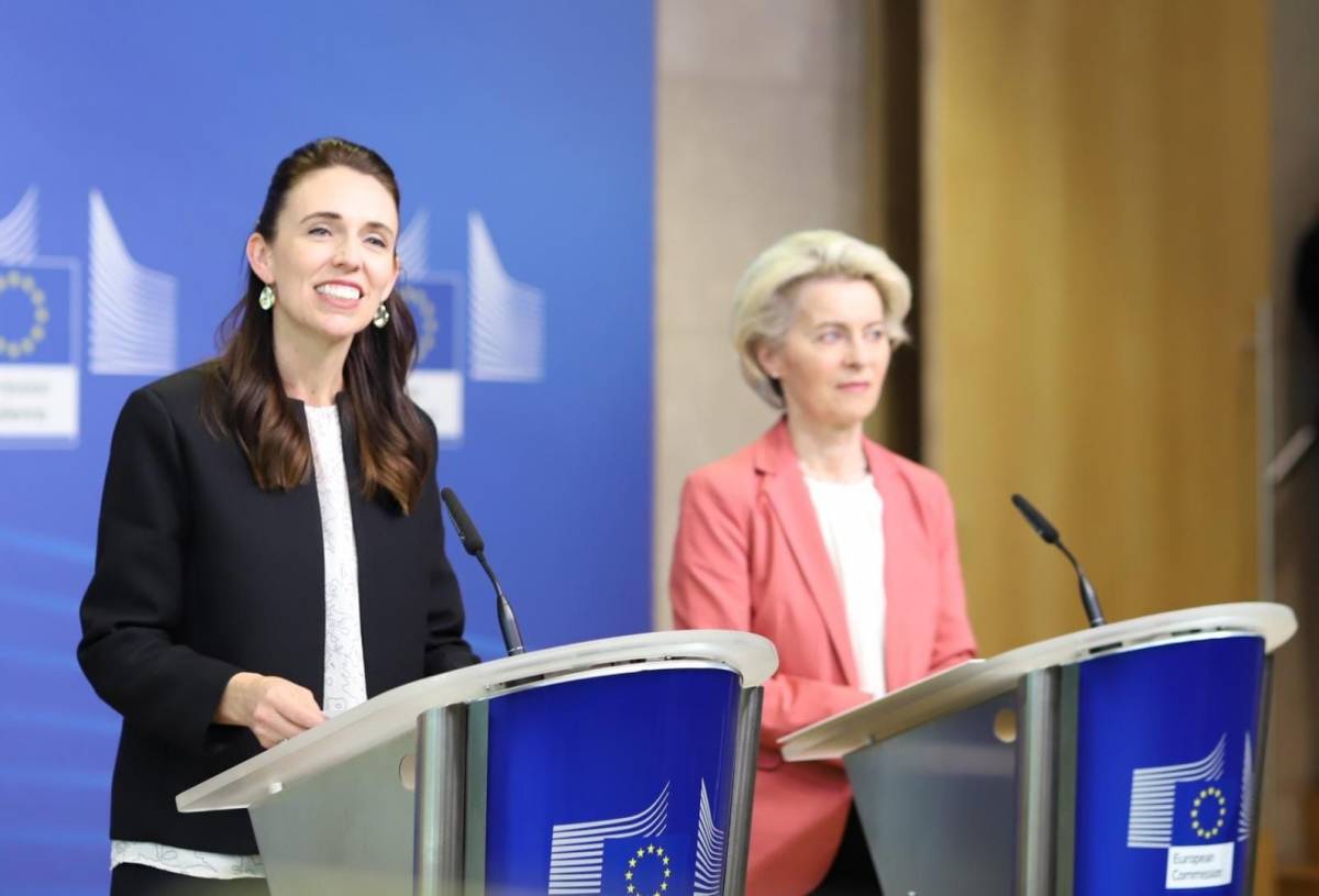PM Jacinda Arden and EU President Ursula von der Leyen.