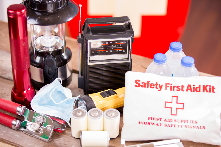 An emergency kit.