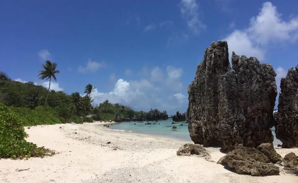 A beach on Nauru.
