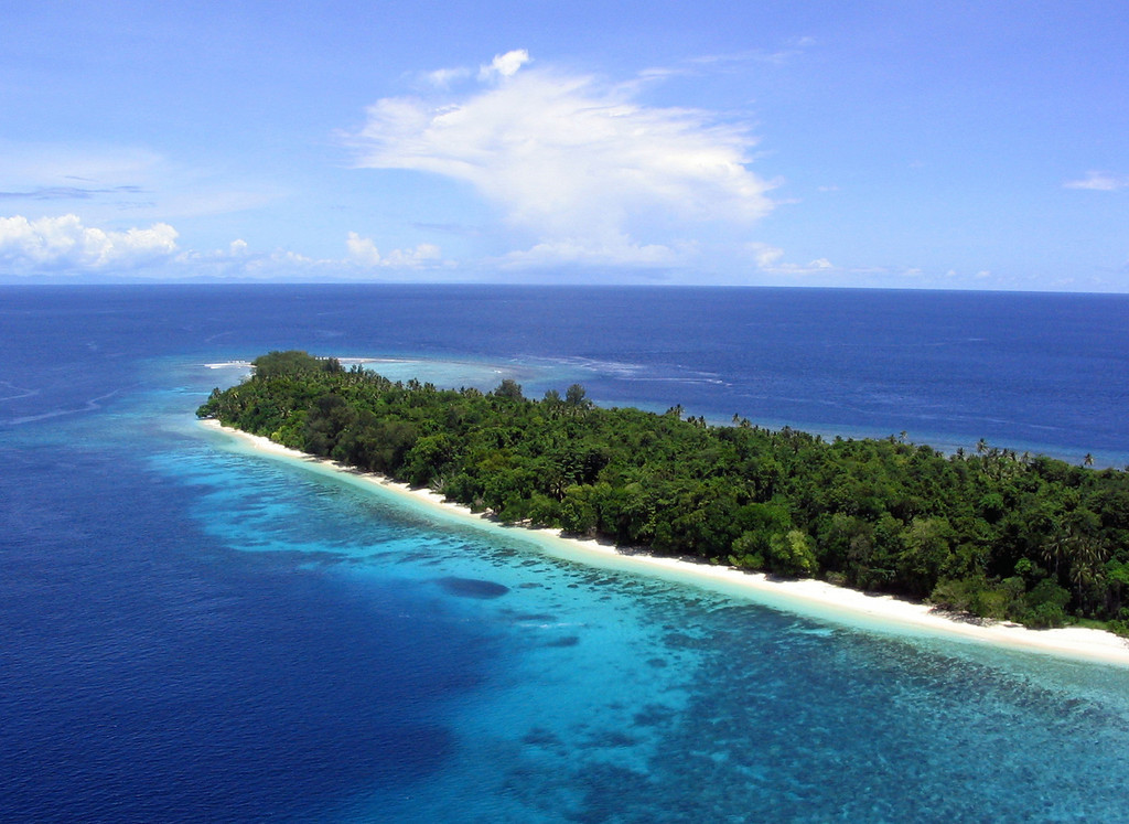 Aerial view of the Solomon Islands. 
