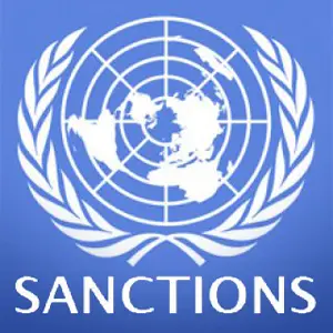 United Nations sanctions logo.