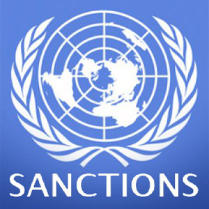 United Nations sanctions logo. 