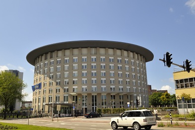 An image of the headquarters of the OPCW located in The Hague, Netherlands.
