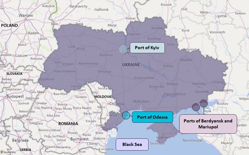 Ports in Ukraine.