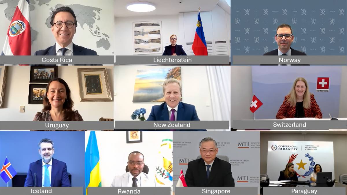 Ministers meeting virtually. 