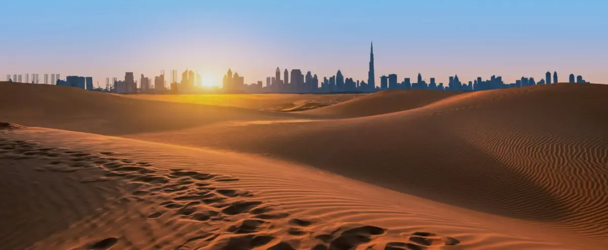 Dubai skyline. 
